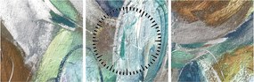 Kép - Absztrakt figurás festészet (órával) (90x30 cm)