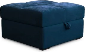 AKCIÓ Sötétkék ZENOVA tárolós puff 65x65 cm II. osztályú