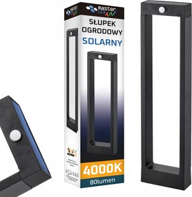 Napelemes LED-es kerti lámpa Álló Díszes Mozgás és Alkonyat Oszlop IP54