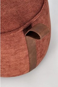 Terrakotta színű zsenília puff Anila – Bizzotto