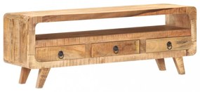 tömör nyers mangófa TV-szekrény 117 x 30 x 41 cm