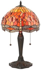 Endon 64092 - Tiffany DRAGONFLY asztali lámpa 2xE27/60W/230V Ø 30 cm