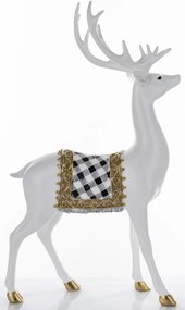 Karácsonyi Casa Roma design Szarvas figura, műanyag, többszínű, 44x9x25 cm