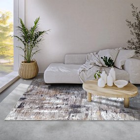 Világosszürke szőnyeg 120x160 cm Malard Anthracite Gold – Elle Decoration