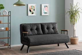 2 személyes kanapéágy Homoko 2-Seater - Sötét Szürke