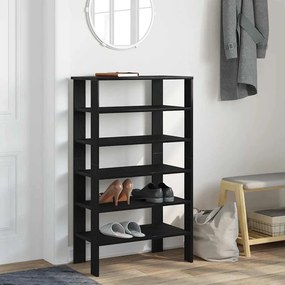 fekete szerelt fa cipőtároló szekrény 61x32x105 cm
