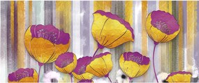 Kép - Virágok illusztrációja (120x50 cm)