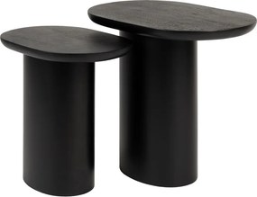 Tárolóasztal szett mangófa asztallappal 2 db-os 37x56 cm Bela – White Label