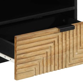 barna tömör mangófa TV-szekrény 80 x 33 x 46 cm