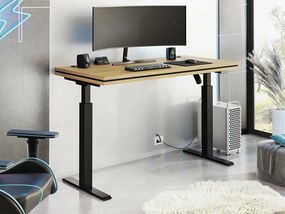 Állítható magasságú íróasztal Tucson 170Állítható magasság, Elektromos, 76x138x67cm, Artisan tölgy, Matt fekete