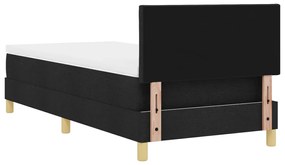 Box Spring Ágy Matraccal Fekete 90x190 cm Szövet