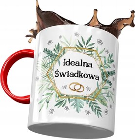 Piros Bögre Tanú Koszorúslánynak Ajándék Nyomtatott Fotóval