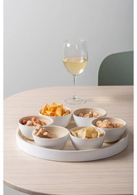 Fehér bambusz szervírozó készlet ø 32 cm Puro – PT LIVING