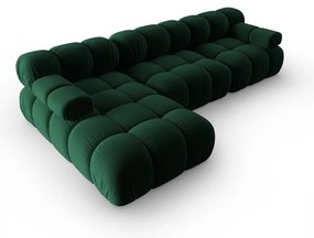 Zöld bársony kanapé 285 cm Bellis – Micadoni Home