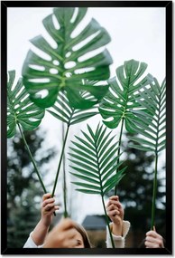 Poszter keretben 40x60 Mosnter levelek lyukas