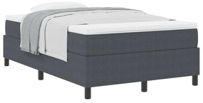 Boxspring ágy matraccal Sötétszürke 120x200 cm Kordbársony szövet