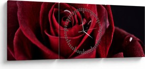 Kép - Vörös rózsa (órával) (90x30 cm)