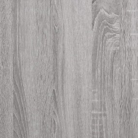 szürke sonoma színű szerelt fa ágykeret fejtámlával 100x200 cm