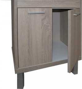 Nerva 65 cm-es bútorhoz alsószekrény, mosdóval, Rauna szil