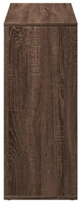 barna tölgy szerelt fa elválasztó könyvespolc 69,5x29x69,5 cm