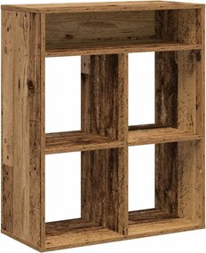 vidaXL könyvszekrény antik fa 66x31x80 cm szerelt fa