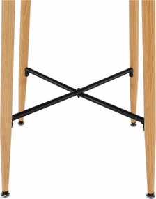 Bárasztal, fekete/tölgy, átmérő 60 cm, IMAM