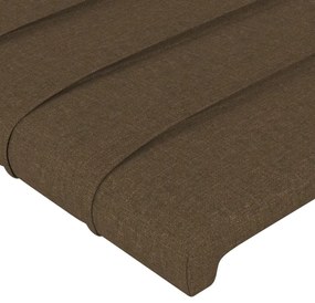 sötétbarna szövet LED-es fejtámla 163 x 16 x 78/88 cm