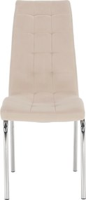 Étkezőszék, bézs Dulux Velvet szövet/króm, GERDA NEW