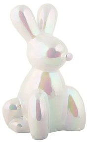 Balloon Bunny nyuszi szobor nagy metál fehér