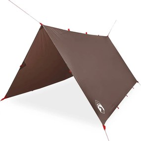 vidaXL barna vízálló kempingponyva 366x306 cm
