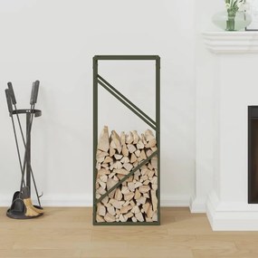 olívazöld hidegen hengerelt acél tűzifatároló 40x25x100 cm