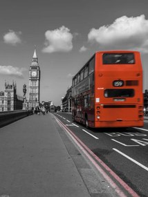 Poszter 30x40cm Emeletes busz a Westminster hídon, Assaf Frank