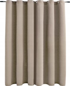 Sötétítő Függöny Bézs 290X245 Átvezetőkkel