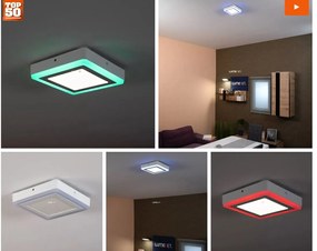 Ledvance LED Color + White Square fali/mennyezeti LED lámpa 17W 3000K 700lm, 20x20cm