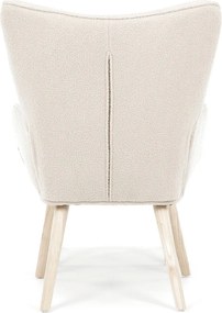 Relaxační křeslo, krémová, látka bouclé, AK-319 CRM2