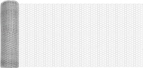 vidaXL Hexagon kerítés Ezüst 0,4 x 10 m Horganyzott acél