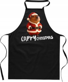 Konyhai Kötény Női férfi karácsonyi pamut nyomott mintás fekete