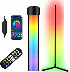 160cm-es álló sarok lámpa Rgb Led Távirányító Alkalmazás Szivárvány Effekt