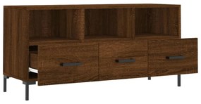 barna tölgy színű szerelt fa TV-szekrény 102 x 36 x 50 cm