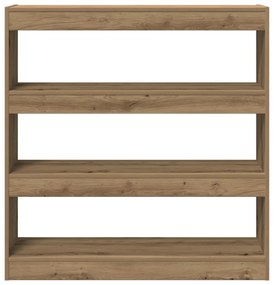 könyvespolc/térválasztó kézműves tölgyből - 100x30x103cm, farostlemezből készült