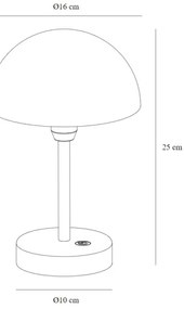 Nordlux - ELLEN LED/2,8W/3,7V IP44 töltős, állítható asztali lámpa, fekete