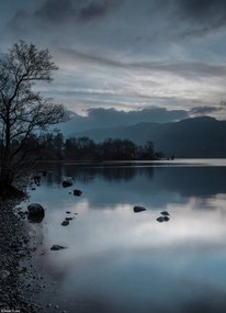 Poszter 20,5x28,4cm Csendes tó alkonyatkor, Assaf Frank