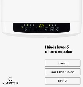 Klarstein Ice Block Ecosmart 7, mobil klíma, 3 az 1-ben, 7000 BTU, alkalmazásvezérlés, fehér