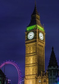 Poszter 68x98cm Big Ben éjszaka 2, Assaf Frank