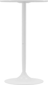 HOMCOM Bárasztal Bistro Asztal Kerek Party Asztal Ø60 x 102 cm Magas Asztal Étkezőbe, Nappaliba, Acél, Fehér | Aosom