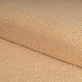 Világosbarna buklé puff Folding – Casa Selección