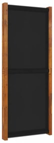 fekete 3 paneles térelválasztó 210 x 180 cm