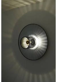 Duolla - Fali lámpa TOKYO RATTAN 1xE27/15W/230V átm. 50 cm ezüst/fekete