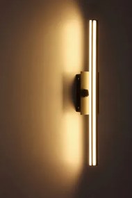 Globo 41499B Falikar fém szálcsiszolt alumínium és fekete színben, műanyag opál búrával. IP44, Schalter, SzxM:605x100, AL:58, tartozék: 1xLED 18W 230V, 3000K