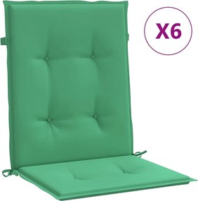 vidaXL 6 db zöld oxford szövet háttámlás székpárna 100x50x3 cm
